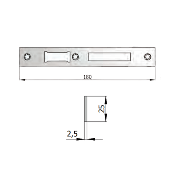 PREJEMNIK FLAT 16/1700 - A25 D180 MM - INOX