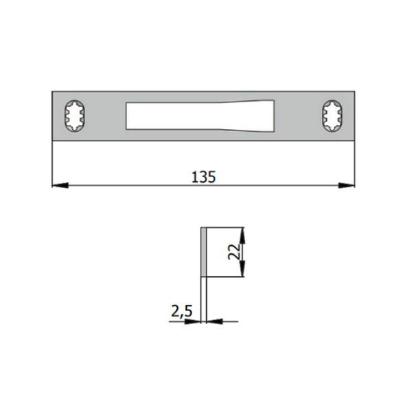 PREJEMNIK METAL OKENSKI 14/1501S 0661-0661S-0662 - A22 D135 MM - INOX
