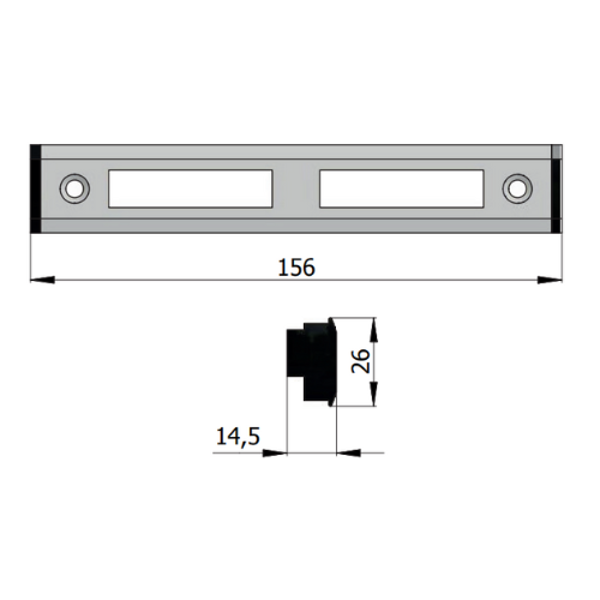 PREJEMNIK METAL 330-4330-530 EKIP - A26 D156 MM - ALUMINIJ
