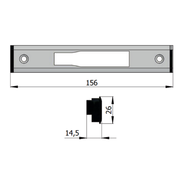 PREJEMNIK METAL 14/1501 0661-0661S-0662 EKIP - A26 D156 MM - ALUMINIJ