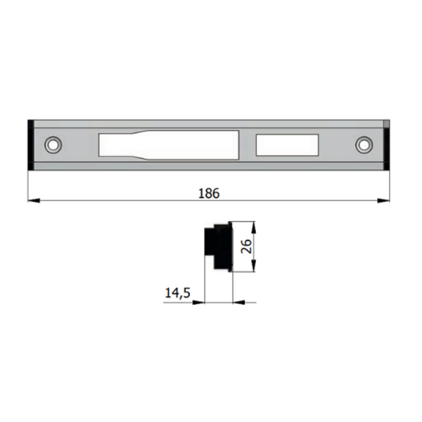 PREJEMNIK METAL 13/14/1500 EKIP - A26 D186 MM - ALUMINIJ