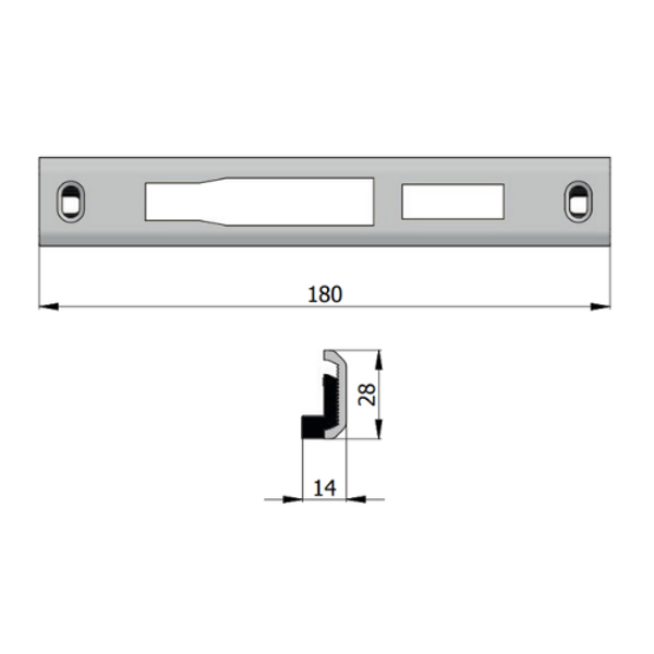 PREJEMNIK METAL 13/14/1500 ALLIANCE - A28 D180 MM - ALUMINIJ