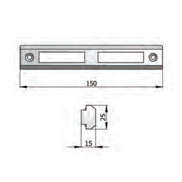 PREJEMNIK NYLON 330-350-540 ALPHA ALU.K - A25 D150 MM - PVC