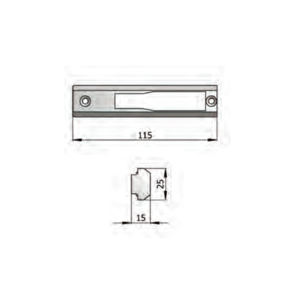 PREJEMNIK NYLON 0661-0662 ALPHA ALU.K - A25 D115 MM - PVC