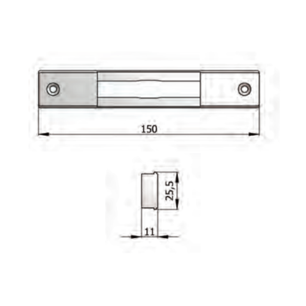 PREJEMNIK NYLON VRATNI DOMAL NC45 - A25,5 D150 MM - PVC
