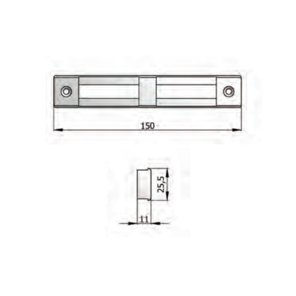 PREJEMNIK NYLON VRATNI 330/530 DOMAL NC45 - A25,5 D150 MM - PVC