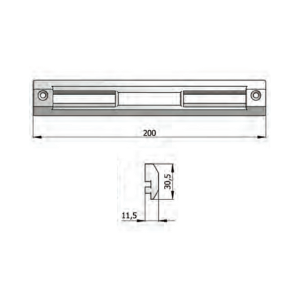 PREJEMNIK NYLON 320/340 R40-R50 - A30,5 D200 MM - PVC