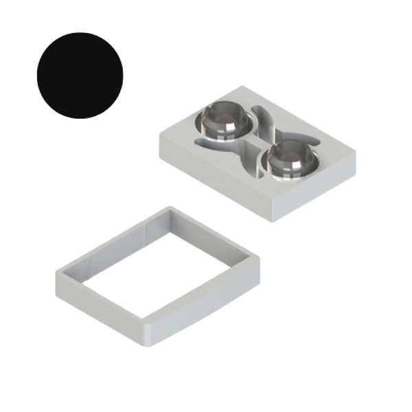 STOPNIČKA ZA DOMINO HP - HLAD. - 10 MM - ČRNA RAL 9005